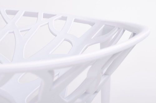 Ażurowe krzesło z tworzywa sztucznego koral