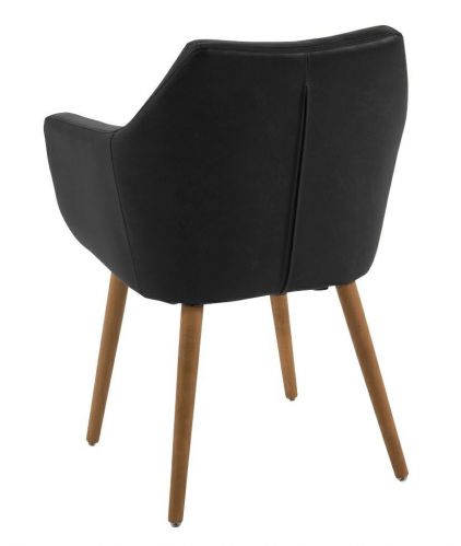 Tapicerowane krzesło z poduszką laurel pu vintage black