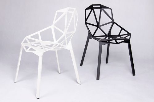 Nowoczesne krzesło metalowe split