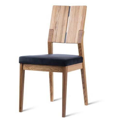 Krzesło snug lite drewno dębowe, siedzisko tapicerowane