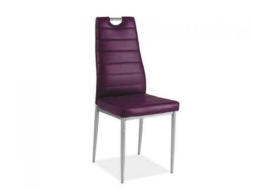 Krzesło nowoczesne z metalowymi nogami - ekoskóra - b-260 fiolet