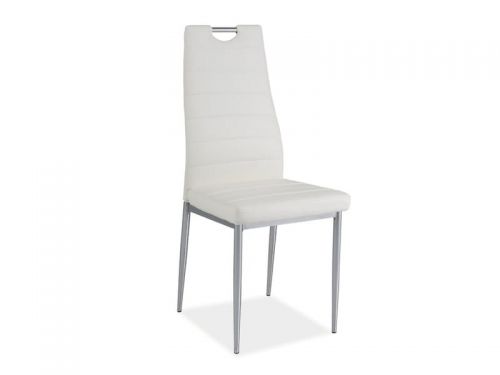 Krzesło nowoczesne z metalowymi nogami - ekoskóra - b-260