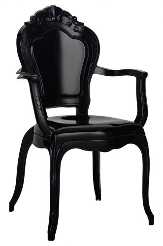 Stylizowane krzesło z tworzywa z podłokietnikami king arm