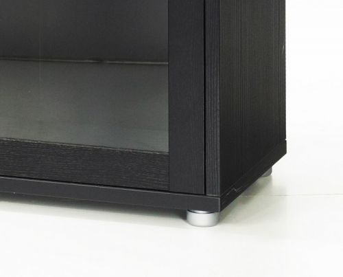 Regał biurowy ze szklanymi drzwiami prima czarny
