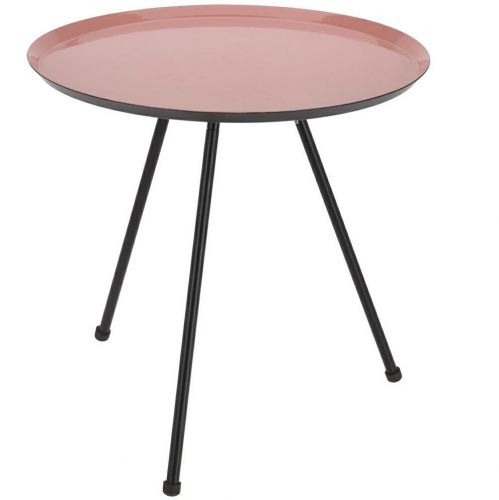 Metalowy stolik pomocniczy claw z blatem w kształcie tacy