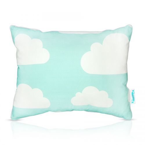 Dwukolorowa poduszka dekoracyjna dla dziecka chmurki