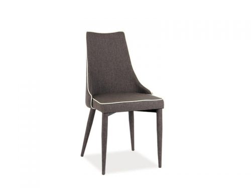 Krzesło w stylu klasycznym - tapicerowane tkaniną z metalową podstawą - orena