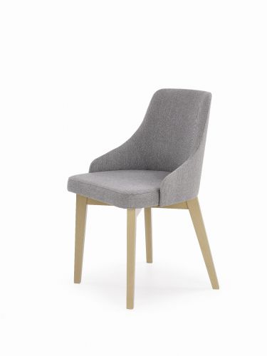 Krzesło skandynawskie tapicerowane tkaniną - drewniane nogi - toledo 4