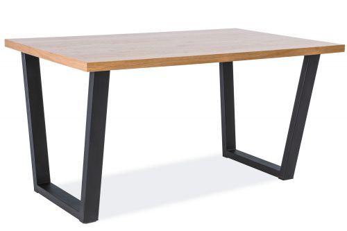 Stół do jadalni na metalowych płozach valentino 120x80 cm w stylu industrialnym