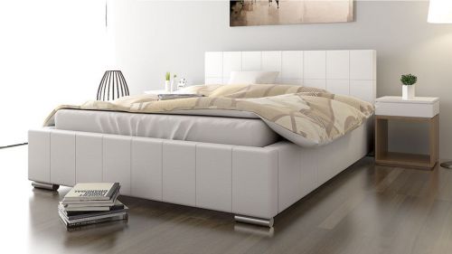 Łóżko nowoczesne tapicerowane tkaniną - duży wybór tkanin - 140 x 200 cm - bed 1