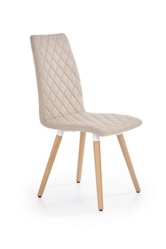 Krzesło skandynawskie z ekoskóry - nogi drewniane - k2821