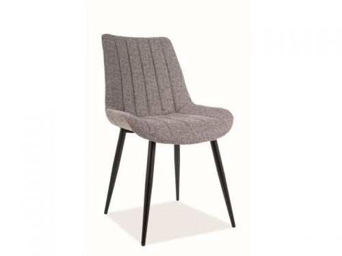 Krzesło tapicerowane nowoczesne - metalowe nogi - zoom