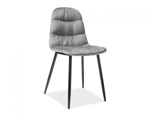 Krzesło nowoczesne tapicerowane aksmaitną tkaniną - ava szare