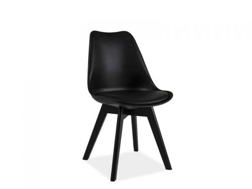 Krzesło stylowe z polipropylenu i ekoskóry carmel iii