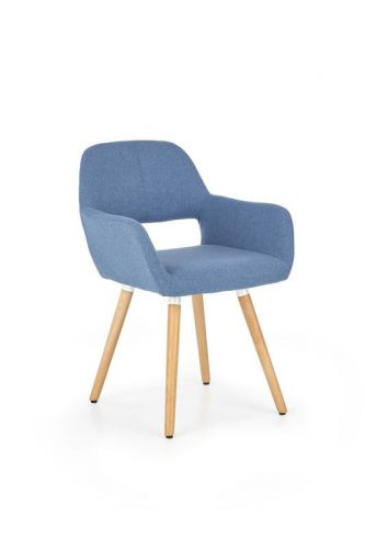 Krzesło tapicerowane tkaniną - drewniane nogi - k2832