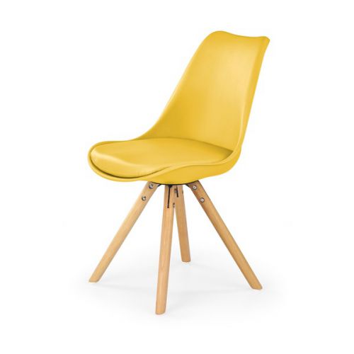 Nowoczesne krzesło sila, żółte