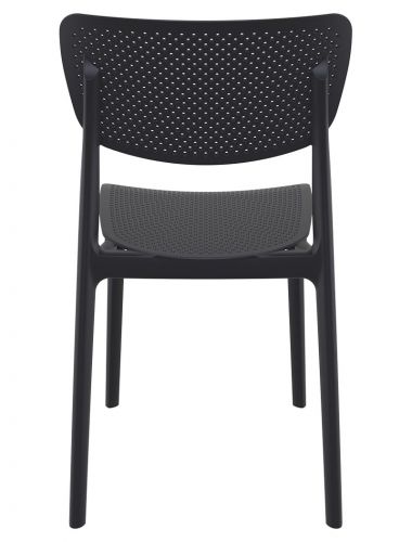 Ażurowe krzesło bez podłokietników z ażurowym siedziskiem lucy