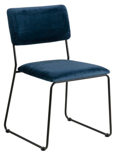 Welurowe krzesło konferencyjne pargo vic navy blue