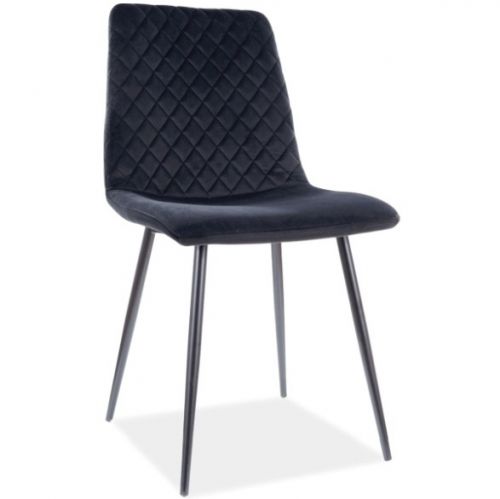 Aksamitne krzesło z pikowanym oparciem irys velvet
