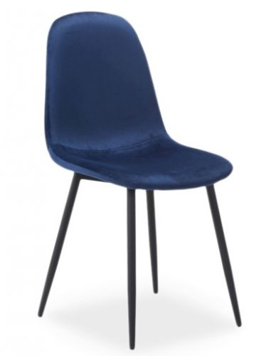 Krzesło na metalowych nogach fox velvet tapicerowane tkaniną aksamitną