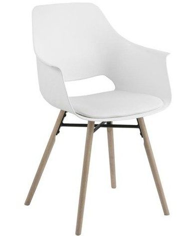 Białe krzesło w stylu skandynawskim ignace