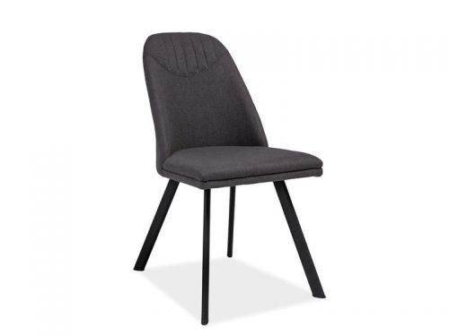 Krzesło tapicerowane z metalową podstawą - szare- rubi