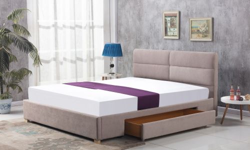 Cleto tapicerowane łóżko 160x200 cm z szufladą