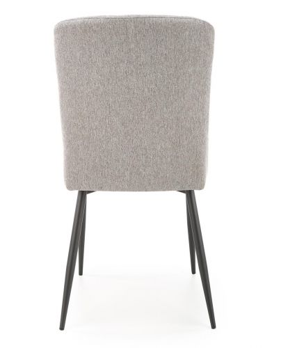 Tapicerowane szarą tkaniną krzesło k428