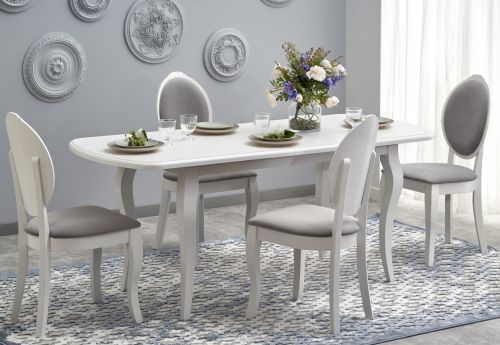 Biały stół rozkładany w stylu retro horacy