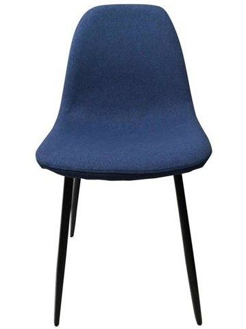 Niebieskie krzesło na czarnych nogach crystal 4