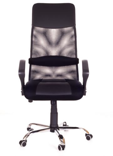 Krzesło biurowe z oparciem z siatki modus net chrom