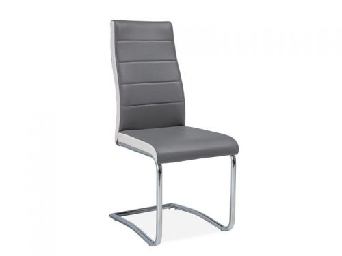Krzesło z metalowymi nogami z ekoskóry - b-353