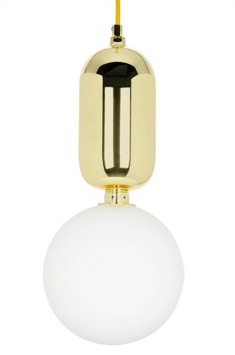Ledowa lampa wisząca ze szklanym kloszem w kształcie kuli boy 25 złota
