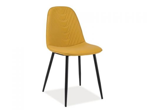 Krzesło nowoczesne z ekoskóry - nogi metalowe - pate a curry