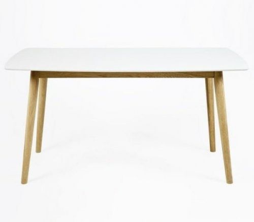 Biały stół nierozkładany do jadalni w stylu skandynawskim lewis 150