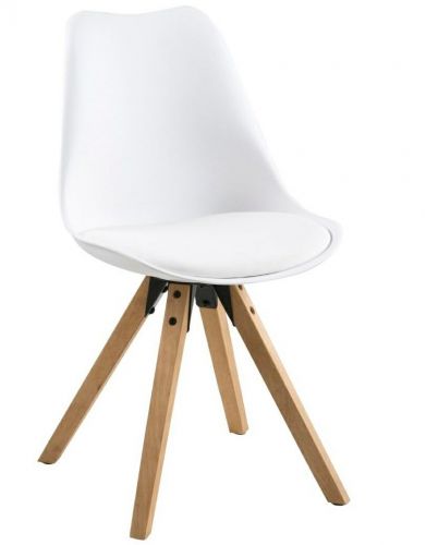 Krzesło z siedziskiem z tworzywa repo na drewnianej podstawie