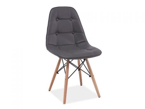 Krzesło styl skandynawski z drewanianymi nogami - lena grey