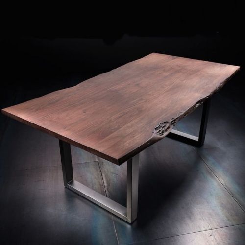 Stół catania obrzeża ciosane orzech, 160x90 cm grubość 2,5 cm