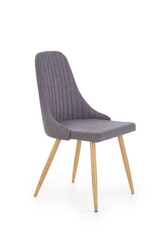Krzesło tapicerowane tkaniną - drewniane nogi - k2852