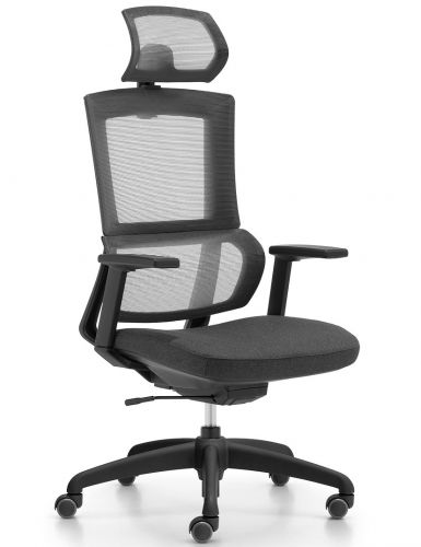 Ergonomiczny fotel biurowy elegance z wysokim oparciem z siatki