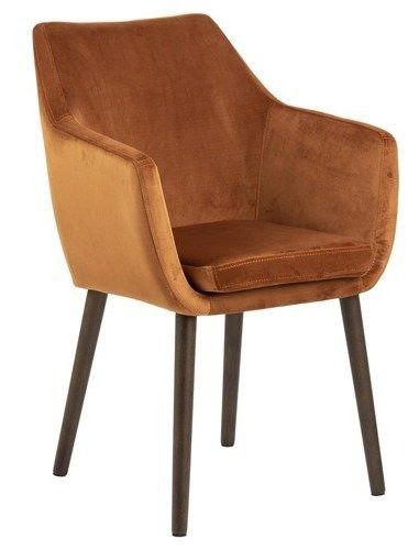 Tapicerowane krzesło z poduszką laurel 16 vic copper