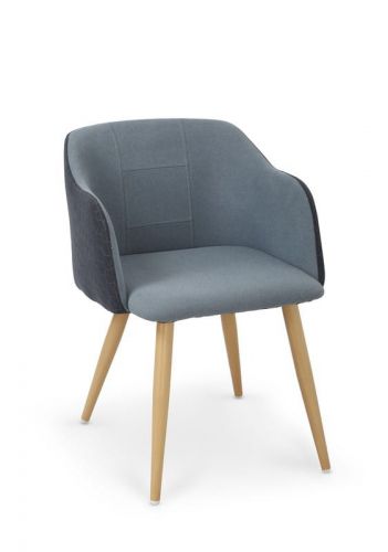 Krzesło tapicerowane tkaniną - drewniane nogi - k2881