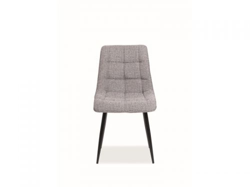 Krzesło tapicerowane nowoczesne - metalowe nogi - chic szary/czarny