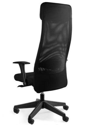 Krzesło z wysokim oparciem ares mesh czarne
