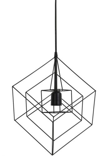 Druciana lampa wisząca w stylu loft kubinka czarna