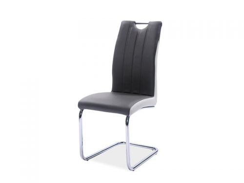 Krzesło z metalowymi nogami z ekoskóry - b-342