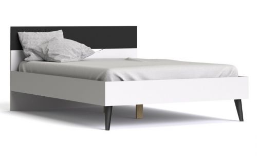 Łóżko oslo 160x200 biało-czarne