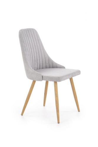 Krzesło tapicerowane tkaniną - drewniane nogi - k285