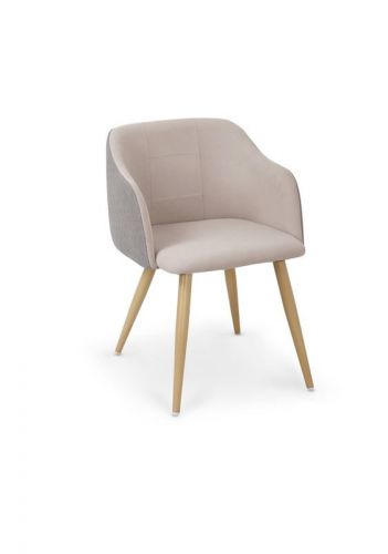 Krzesło tapicerowane tkaniną - drewniane nogi - k2883