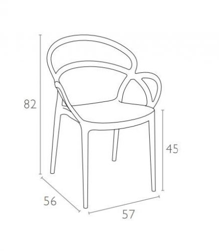 Designerskie krzesło kawiarniane z tworzywa mila